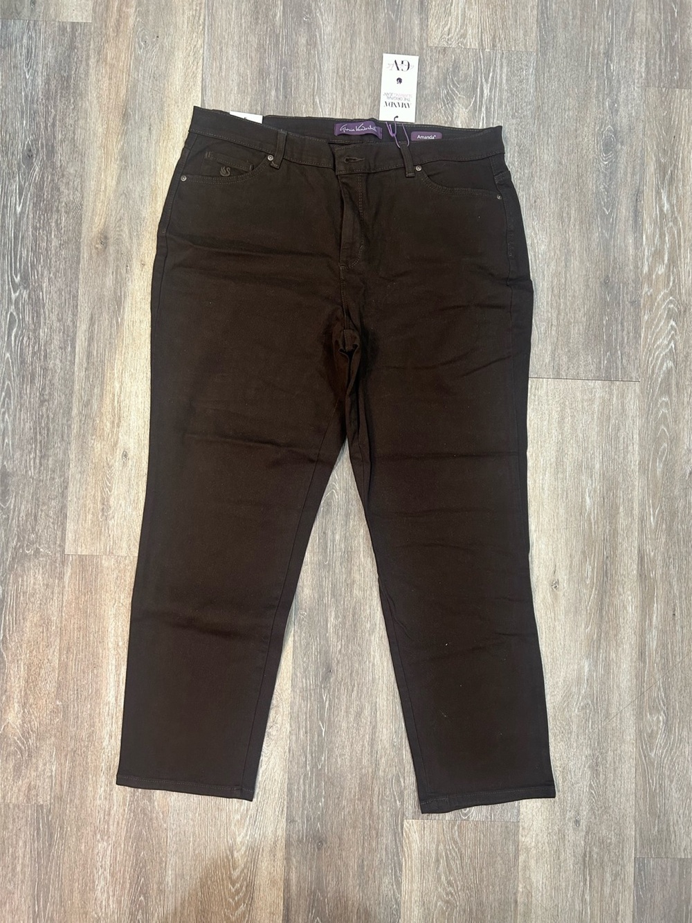 Amanda by Gloria Vanderbilt Amanda The Original Slimming Jean Boot Cut Brown